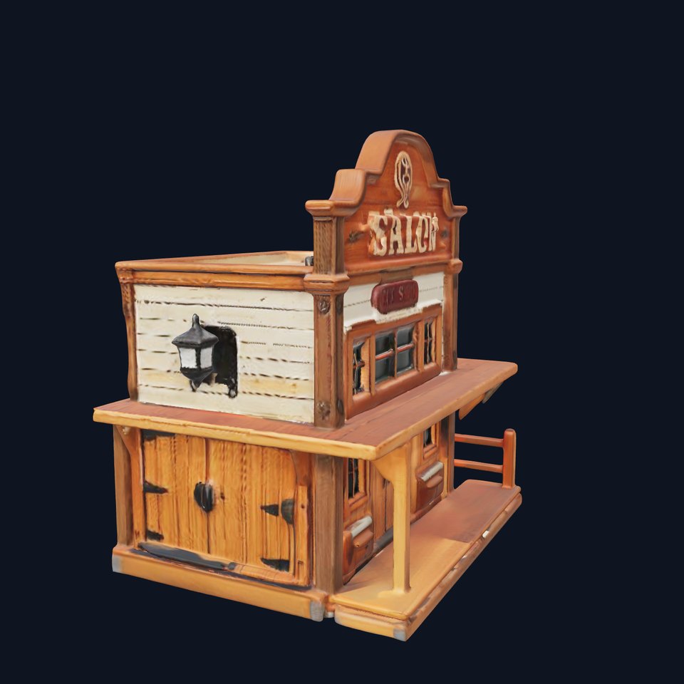 Western Saloon Building D Model Pack